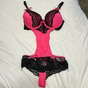 Sexy Hot Pink lingerie.
